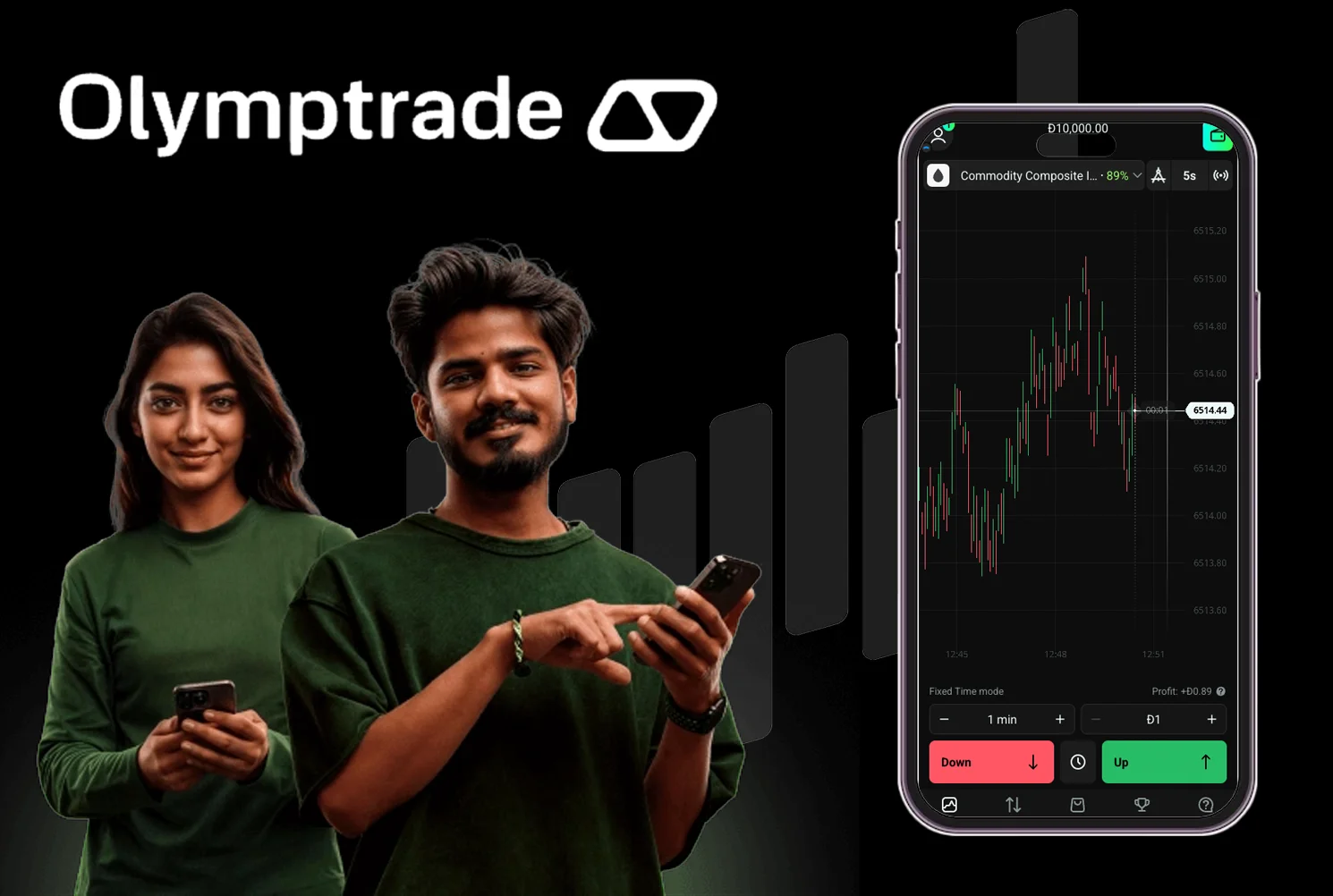 Indian traders trade on Olymptrade from mobile